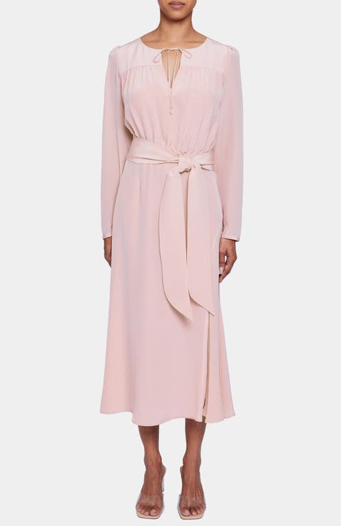 TESSA Long Sleeve Midi Fit and Flare Dress