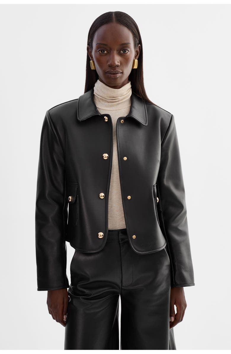 LAMARQUE Francesca | Leather Jacket, Main, color, Black