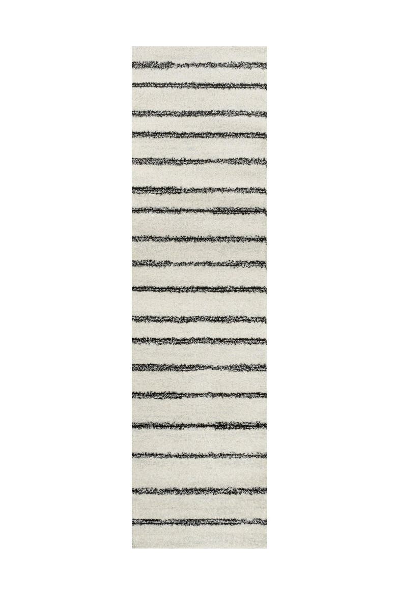 Williamsburg Minimalist Stripe Area Rug, Main, color, Cream/Black