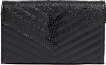 Saint Laurent Monogram Quilted Leather Wallet on a Chain Nordstrom