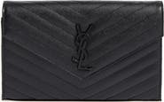 Saint Laurent Monogram Quilted Leather Wallet on a Chain
