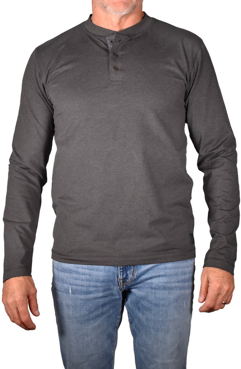 Vintage 1946 Heathered Long Sleeve Henley, Main, color, 