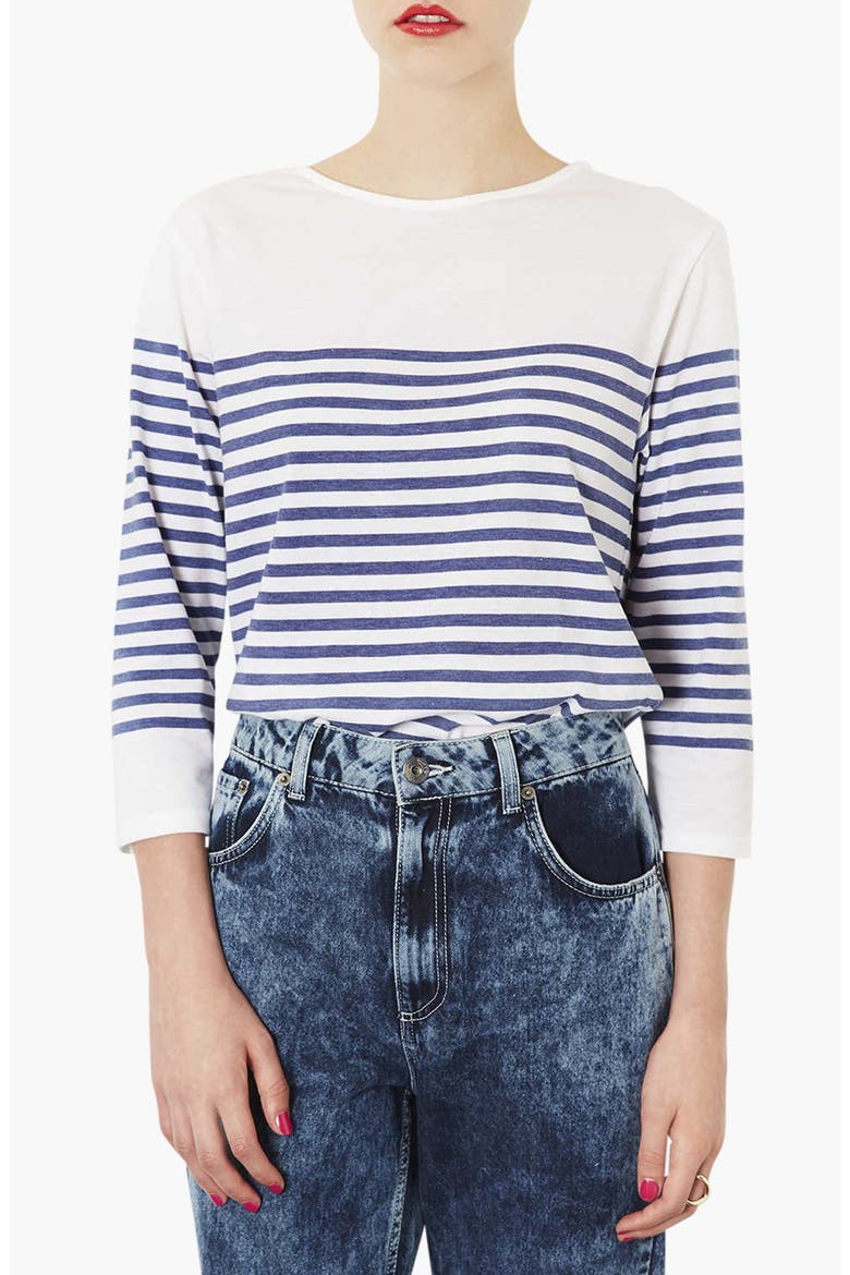 Stripe Tee, Main, color, NAVY BLUE/ WHITE