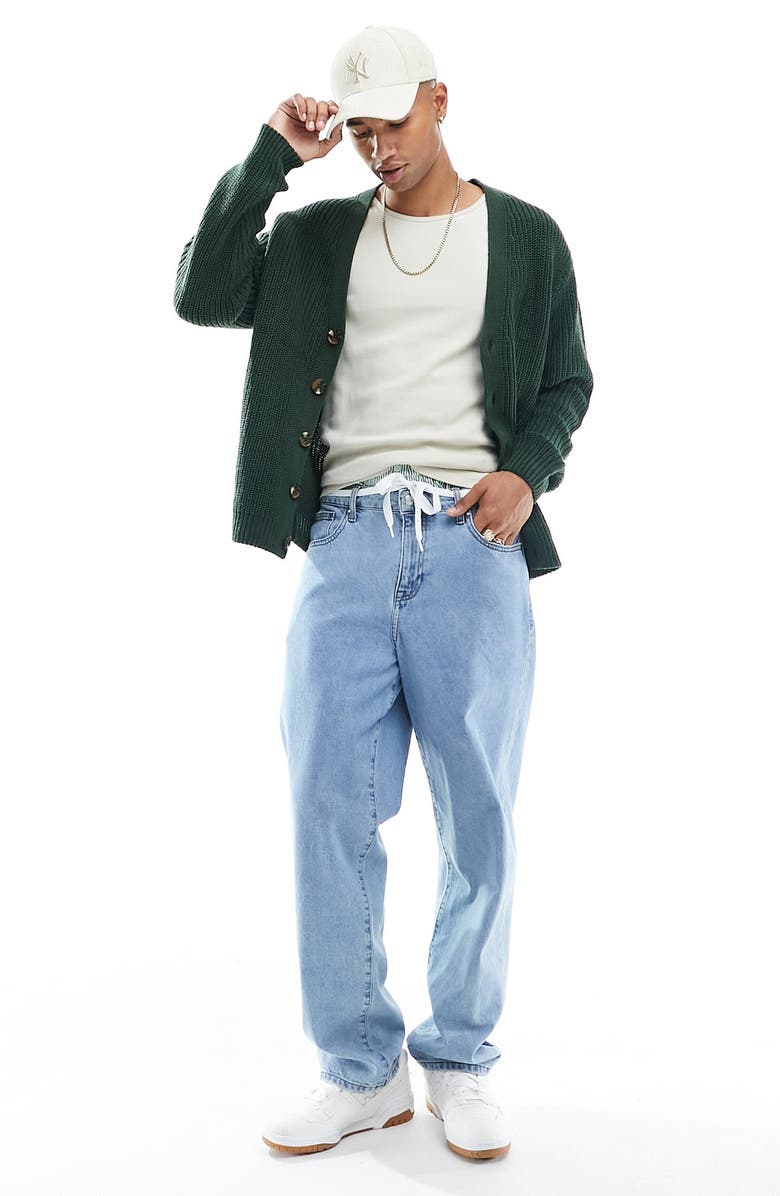 ASOS DESIGN Oversize Fisherman Cardigan, Alternate, color,