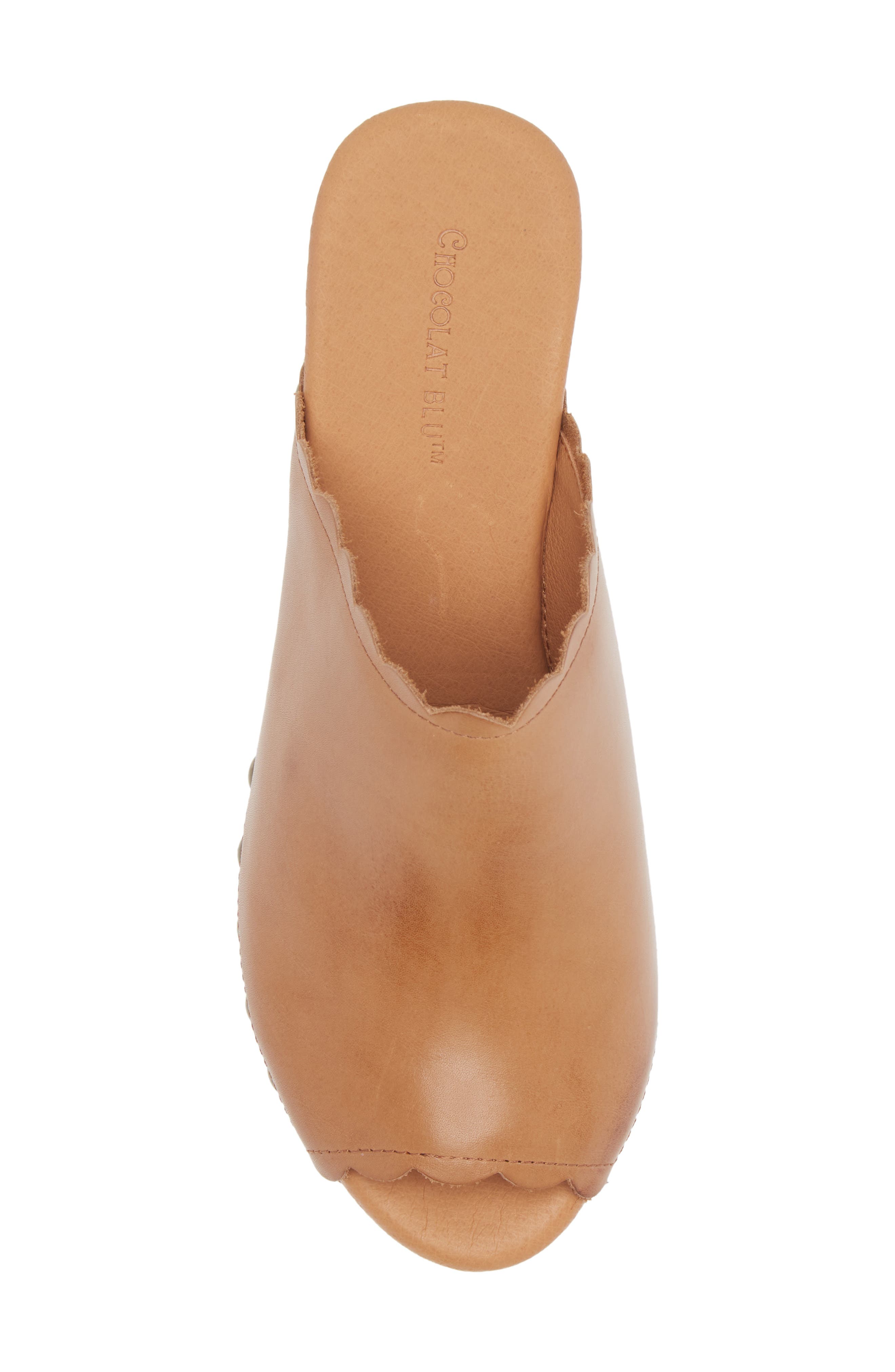 Chocolat Blu Gold Platform Slide Sandal, Alternate, color, Tan Leather