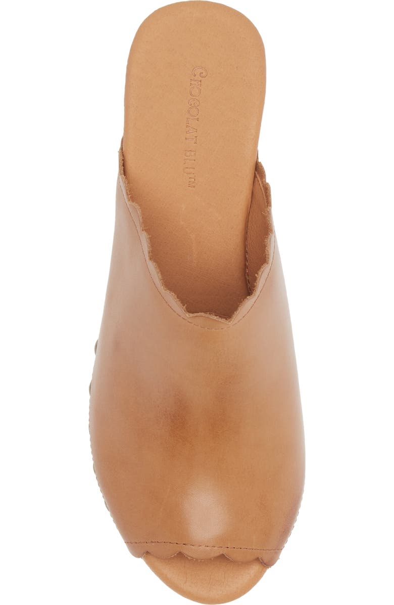 Chocolat Blu Gold Platform Slide Sandal, Alternate, color, Tan Leather