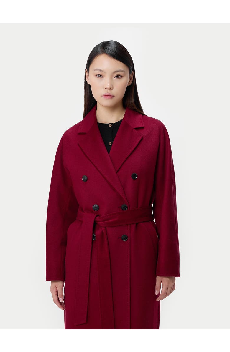 Gobi Cashmere Women's Double-Breasted Cashmere Coat, Alternate, color, Bordeaux
