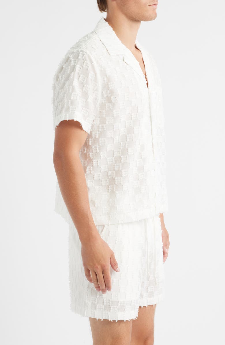 RIZORT Charles Check Camp Shirt, Alternate, color, White