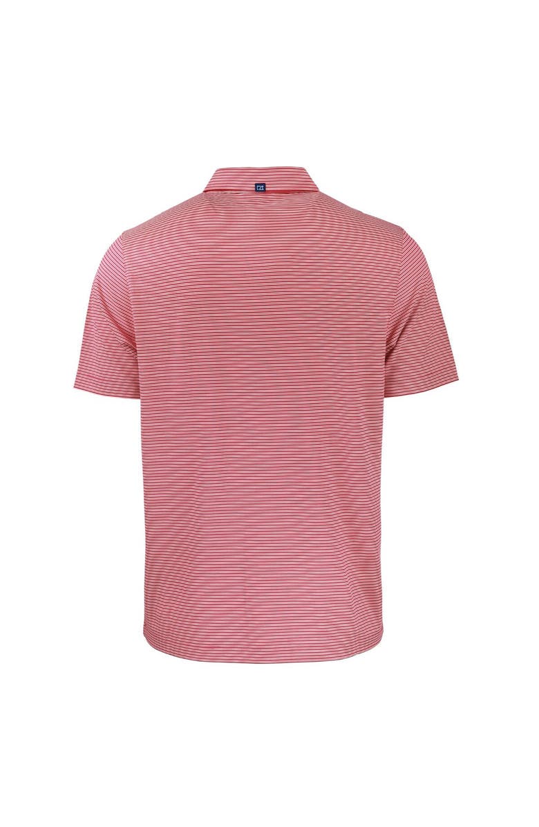 Cutter & Buck Men's Cutter & Buck Scarlet/White San Francisco 49ers Helmet Forge Eco Double Stripe Stretch Recycled Polo, Alternate, color,