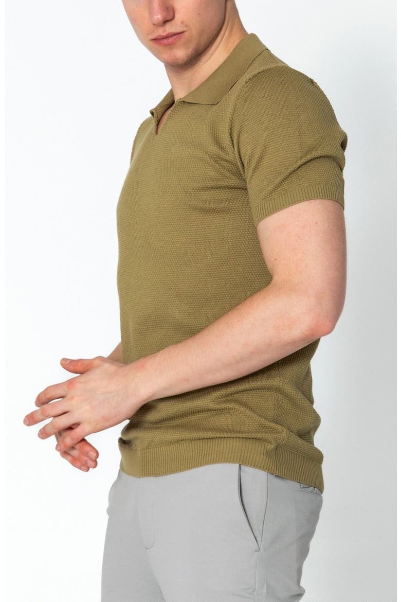V-Neck Jersey Knit Polo, Alternate, color, LIGHT GREEN