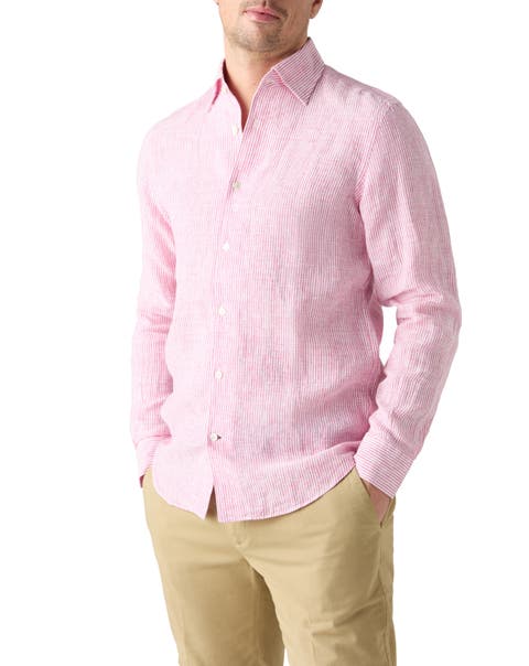 Morgan Medium Stripe Linen Shirt