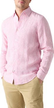 Robert Talbott Morgan Medium Stripe Linen Shirt