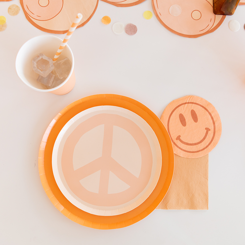 Jollity & Co Peace & Love Peace Dessert Plates In Assorted Pre-pack