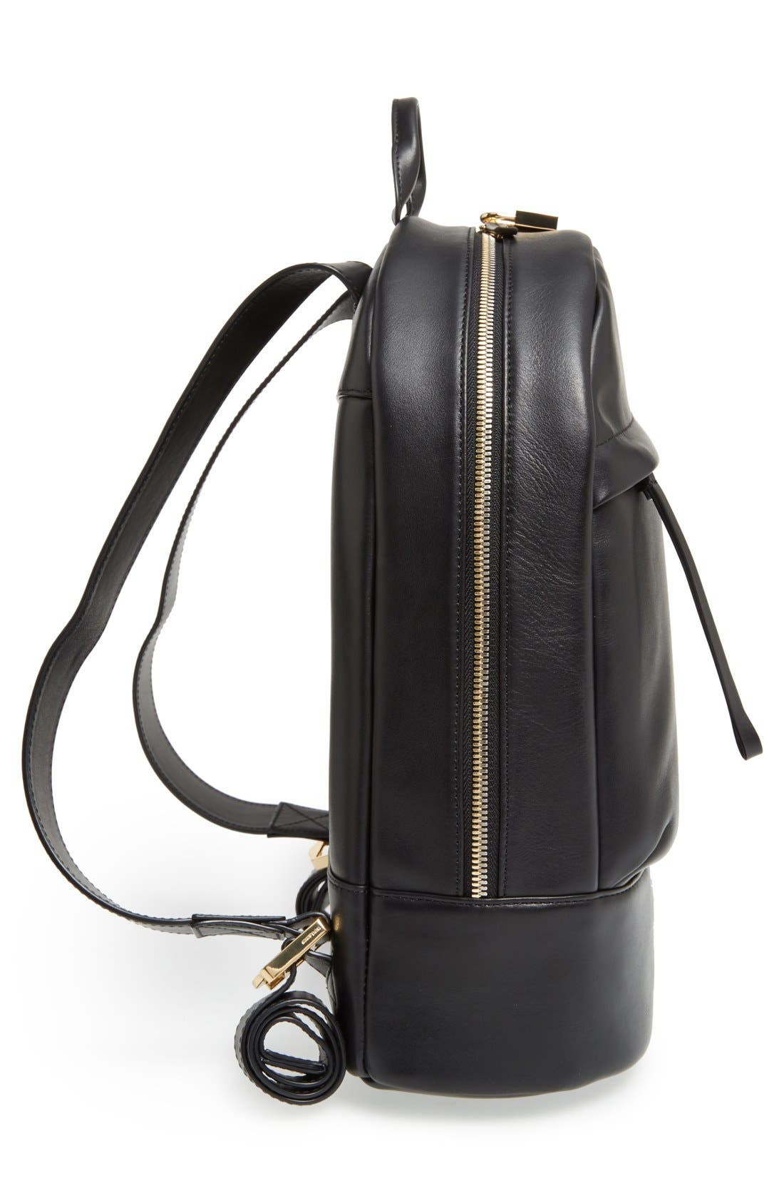 WANT Les Essentiels 'Piper' Leather Backpack, Alternate, color, Jet Black
