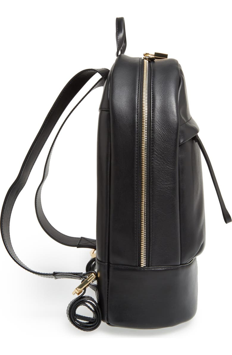 WANT Les Essentiels 'Piper' Leather Backpack, Alternate, color, Jet Black