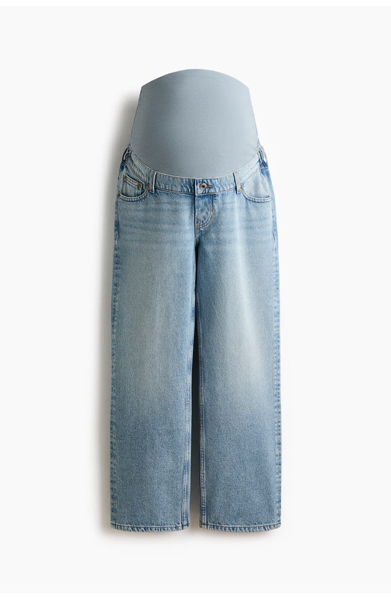 H&M Mama Straight Ankle Jeans, Main, color, Light Denim Blue