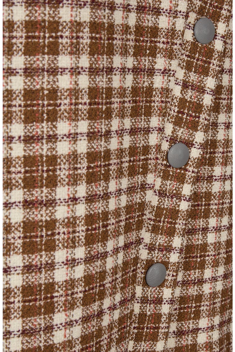 Marina Check Cotton Blend Tweed Midi Skirt, Alternate, color, MONKS ROBE COMB-181048