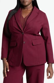 ELOQUII The Ultimate Stretch Long Two Button Blazer
