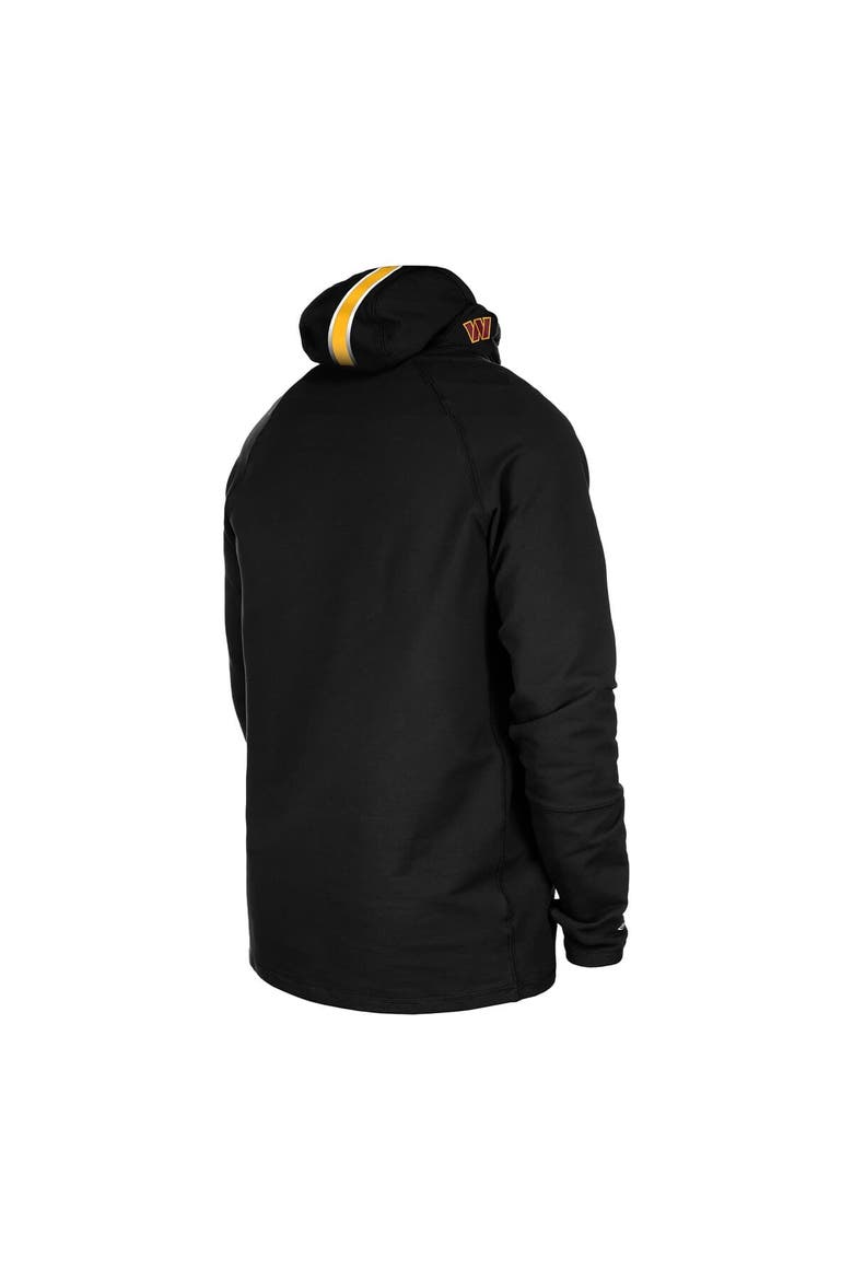 Men's New Era Black Washington Commanders Functional Fandom Balaclava Helmet Stripe Tri-Blend Hoodie, Alternate, color, Black