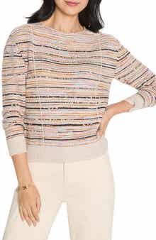 NIC+ZOE Mirage Seamed Cotton Blend Sweater