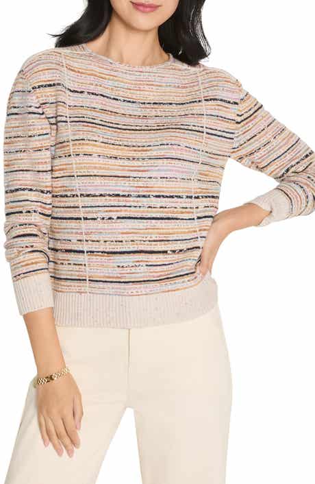 NIC+ZOE Mirage Seamed Cotton Blend Sweater
