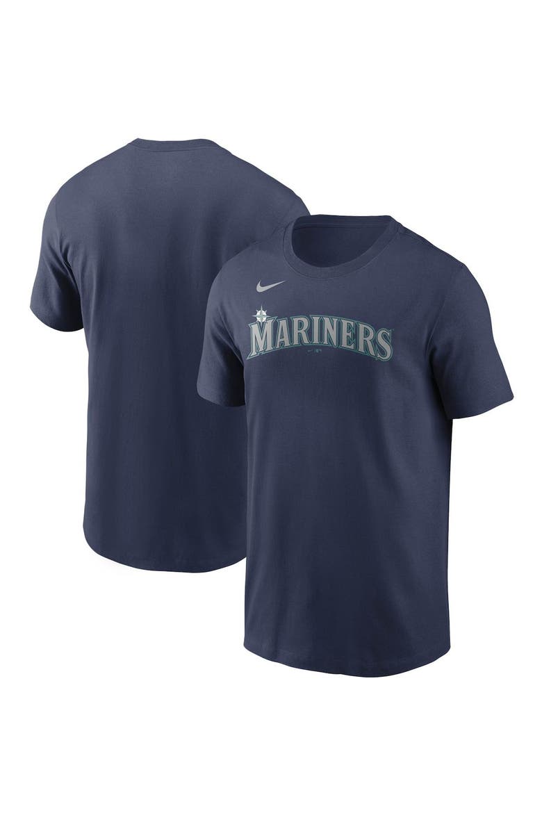 Men's Nike Navy Seattle Mariners Team Wordmark T-Shirt, Alternate, color, Navy
