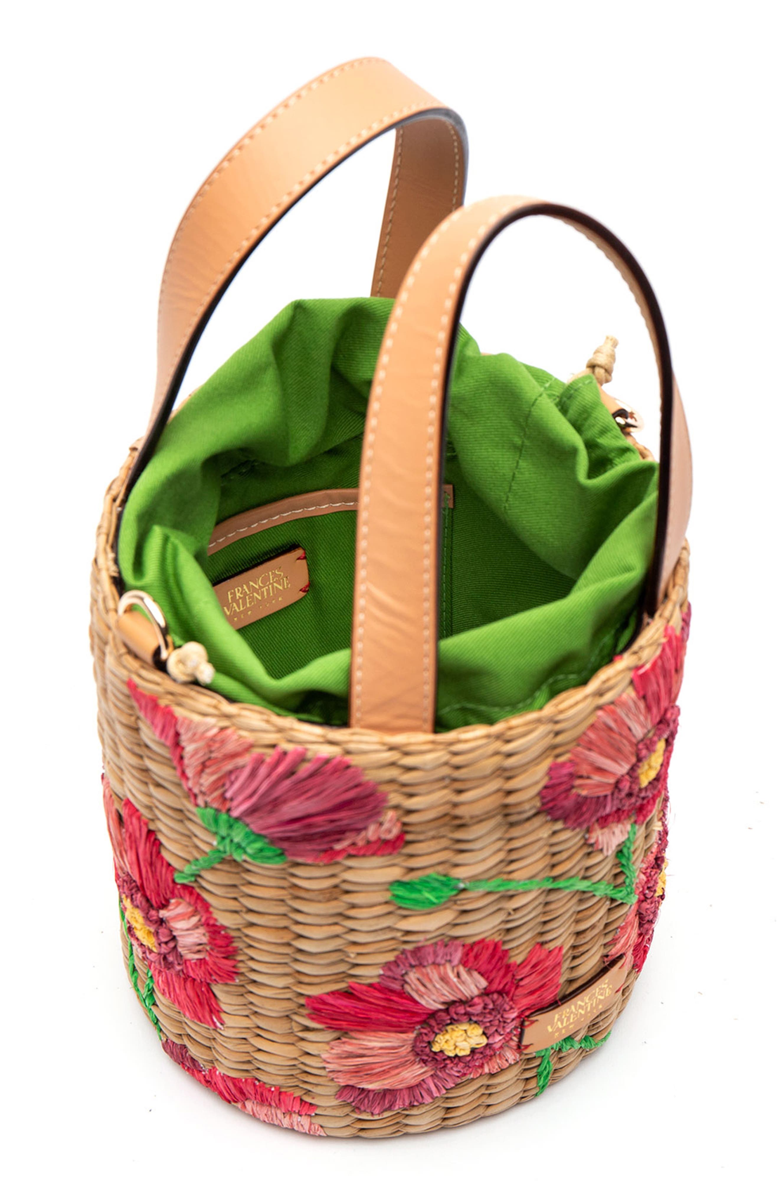 Frances Valentine Small Embroidered Bucket Bag, Alternate, color, 