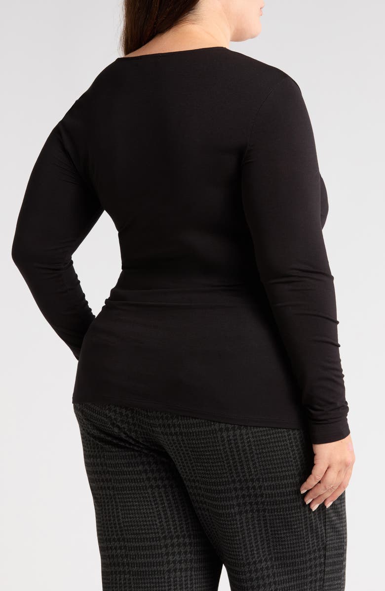 Universal Standard Liquid Cross Front Top, Alternate, color, Black