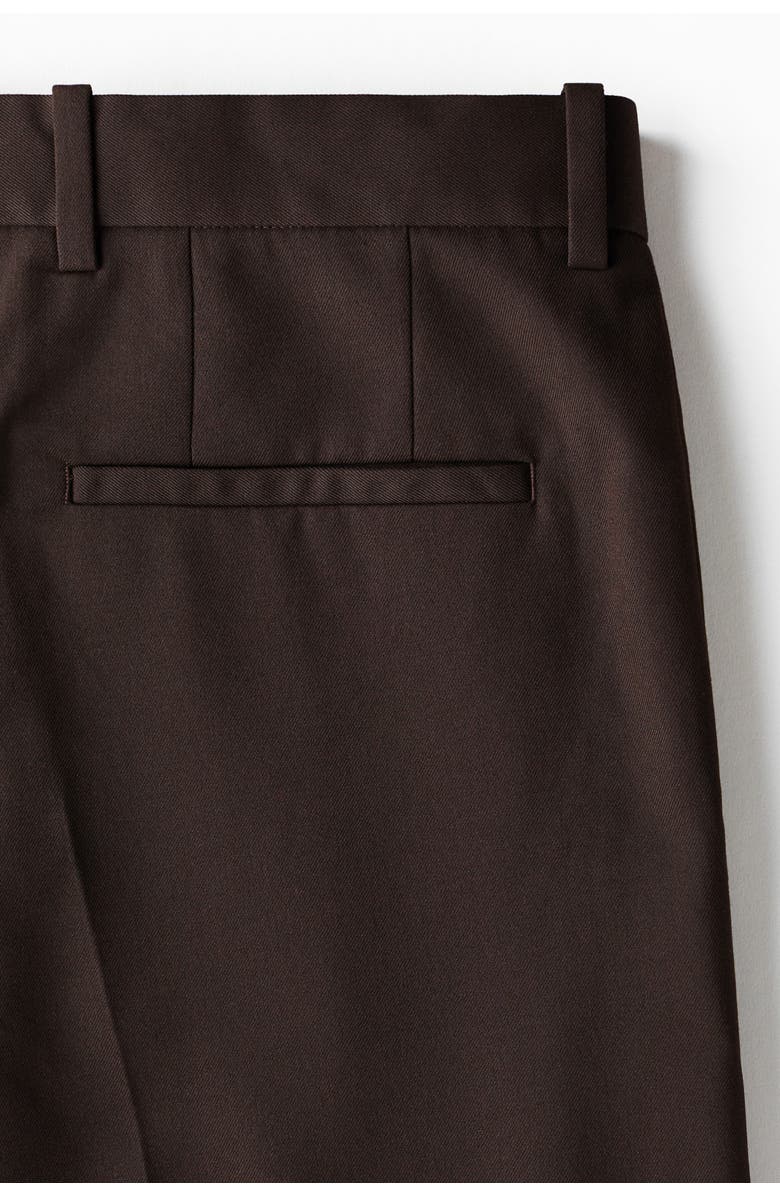 H&M Loose Fit Tailored Trousers, Alternate, color, Dark Brown