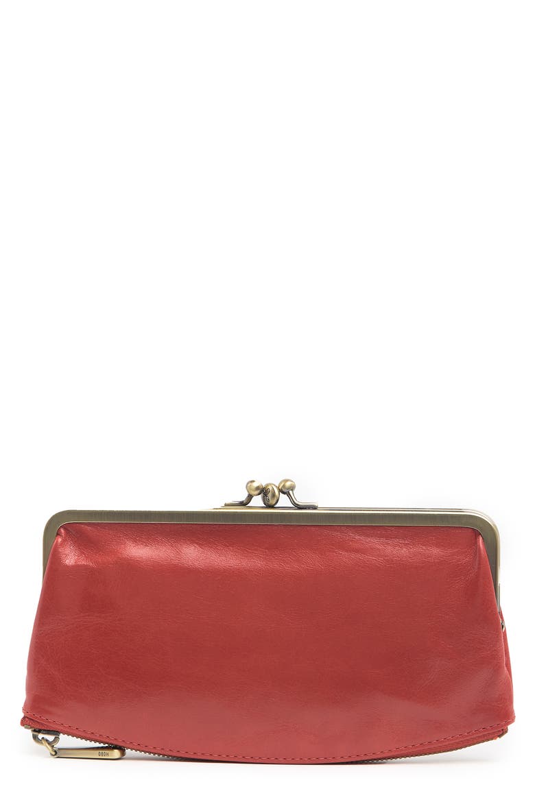 Millie Leather Wallet, Main, color, BRICK