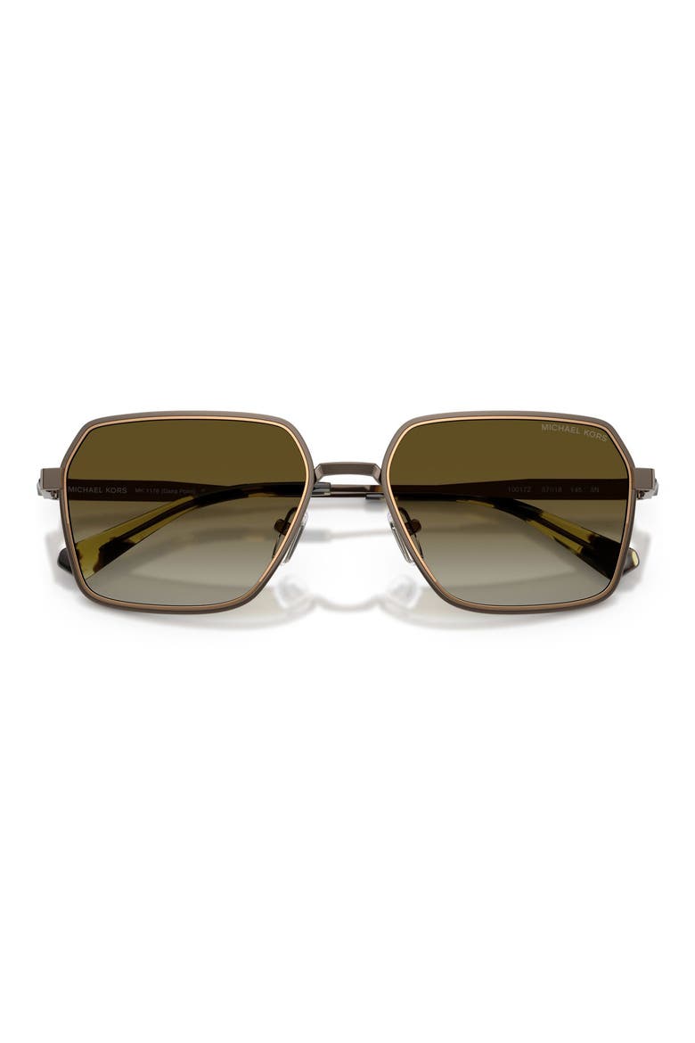 Dana Point 57mm Square Sunglasses, Alternate, color, MATTE HUSK / OLIVE GRADIENT
