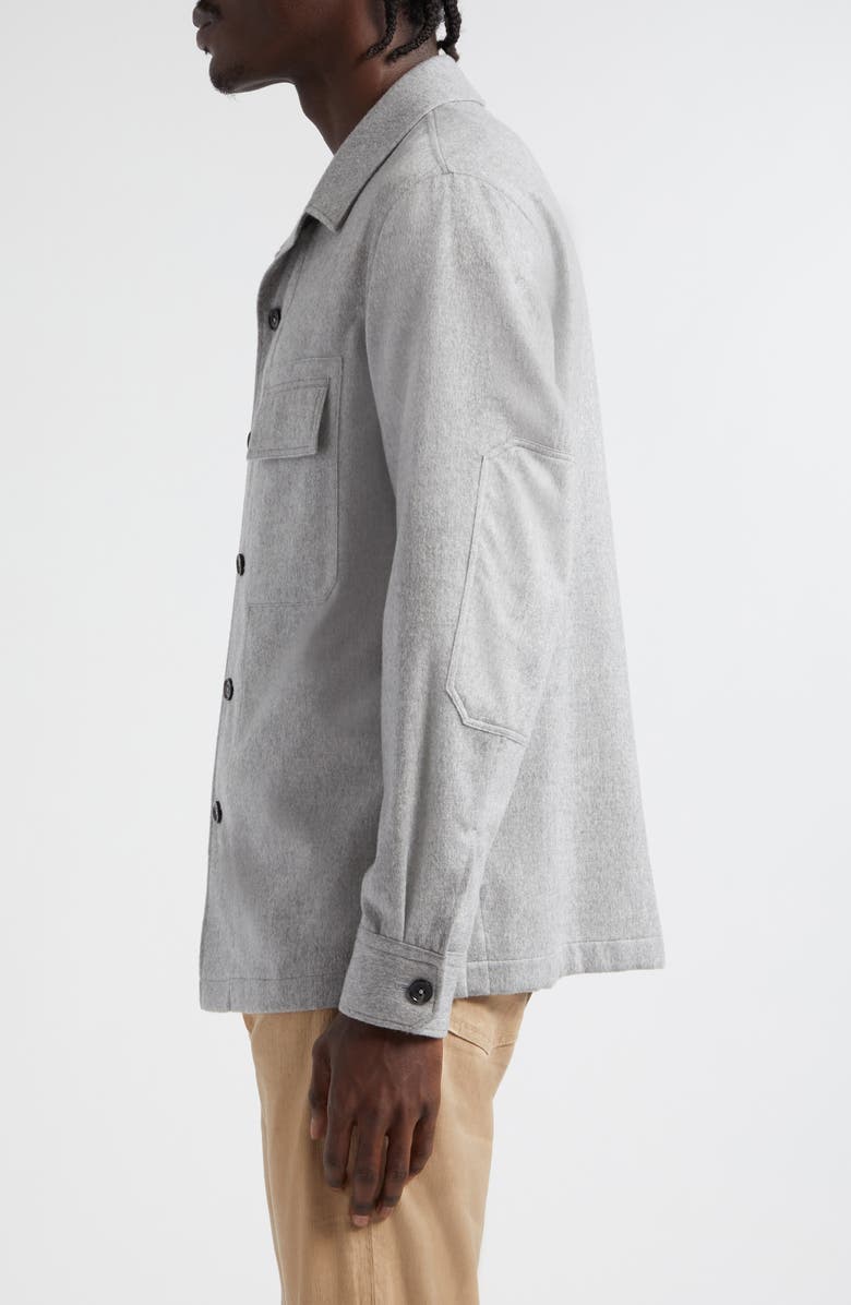 ZEGNA Alma Oasi Cashmere Overshirt, Alternate, color, Light Grey