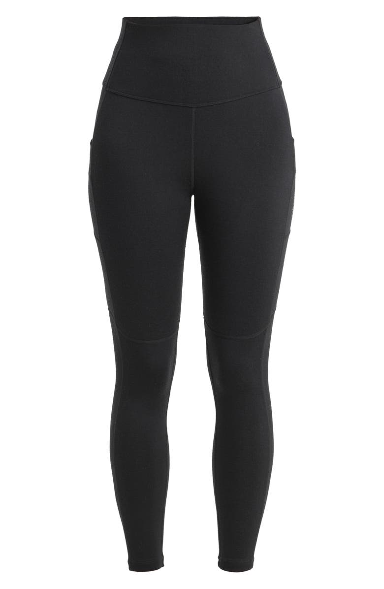 Icebreaker Merino Wool Speed Winter Leggings, Alternate, color, Black