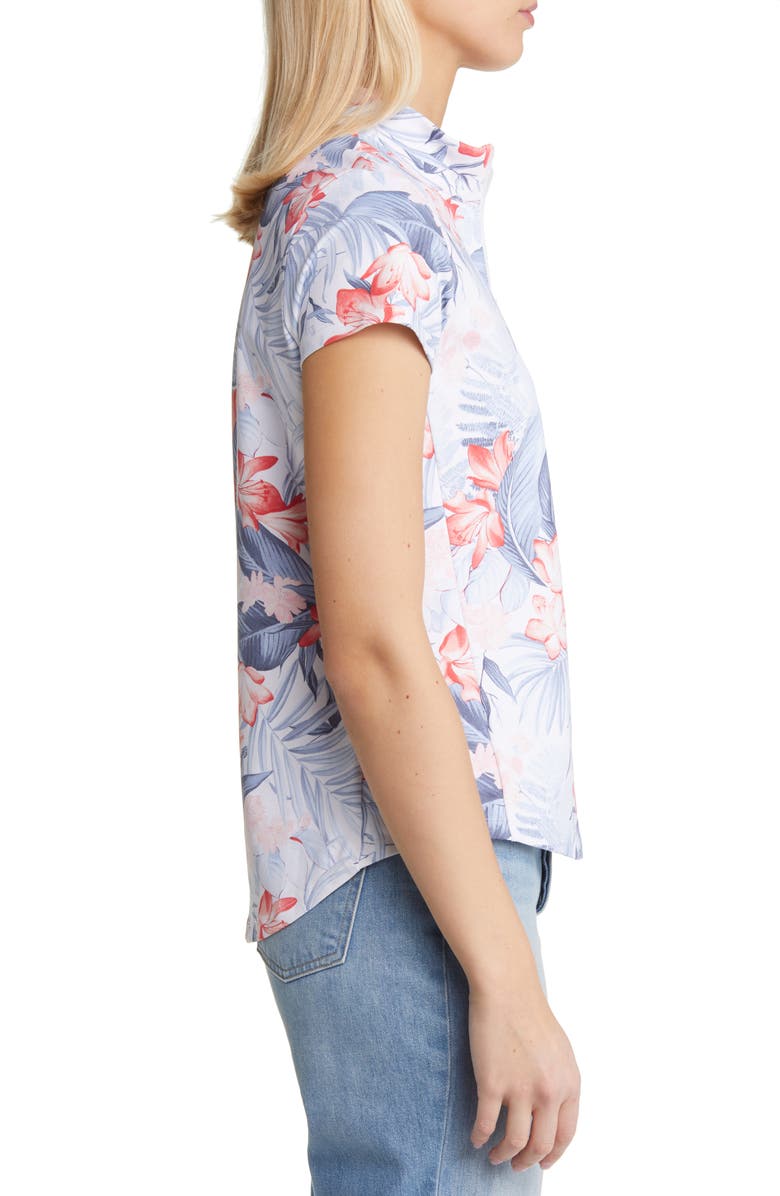 Tommy Bahama Aubrey Delicate Floral IslandZone<sup>®</sup> Quarter Zip Top, Alternate, color, 
