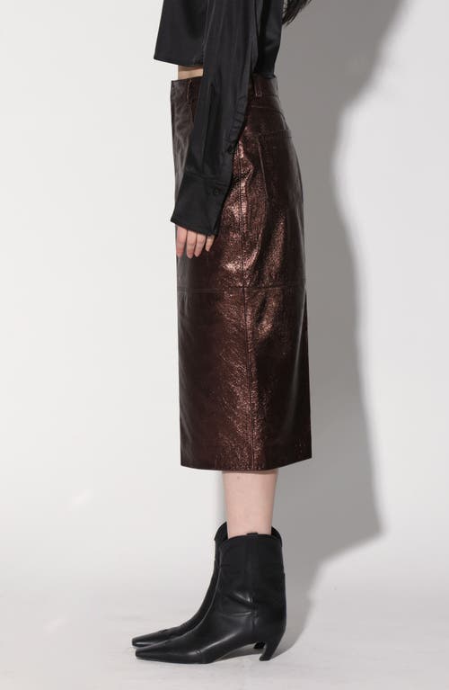 WALTER BAKER WALTER BAKER GLYNICE METALLIC LEATHER PENCIL SKIRT 
