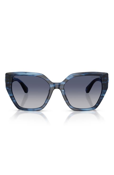 56mm Gradient Irregular Sunglasses