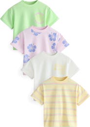 NEXT Kids' 4-Pack Assorted Cotton T-Shirts