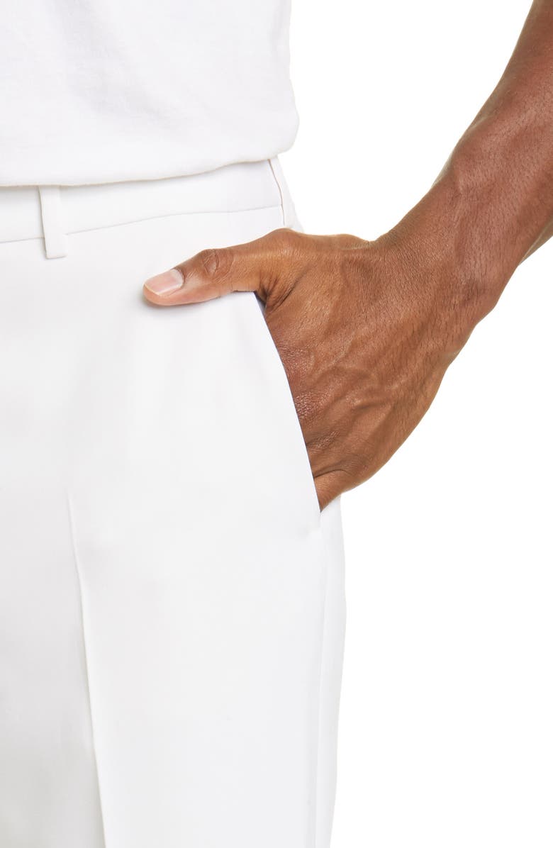 Saint Laurent White Wool Straight Leg Pants, Alternate, color, 