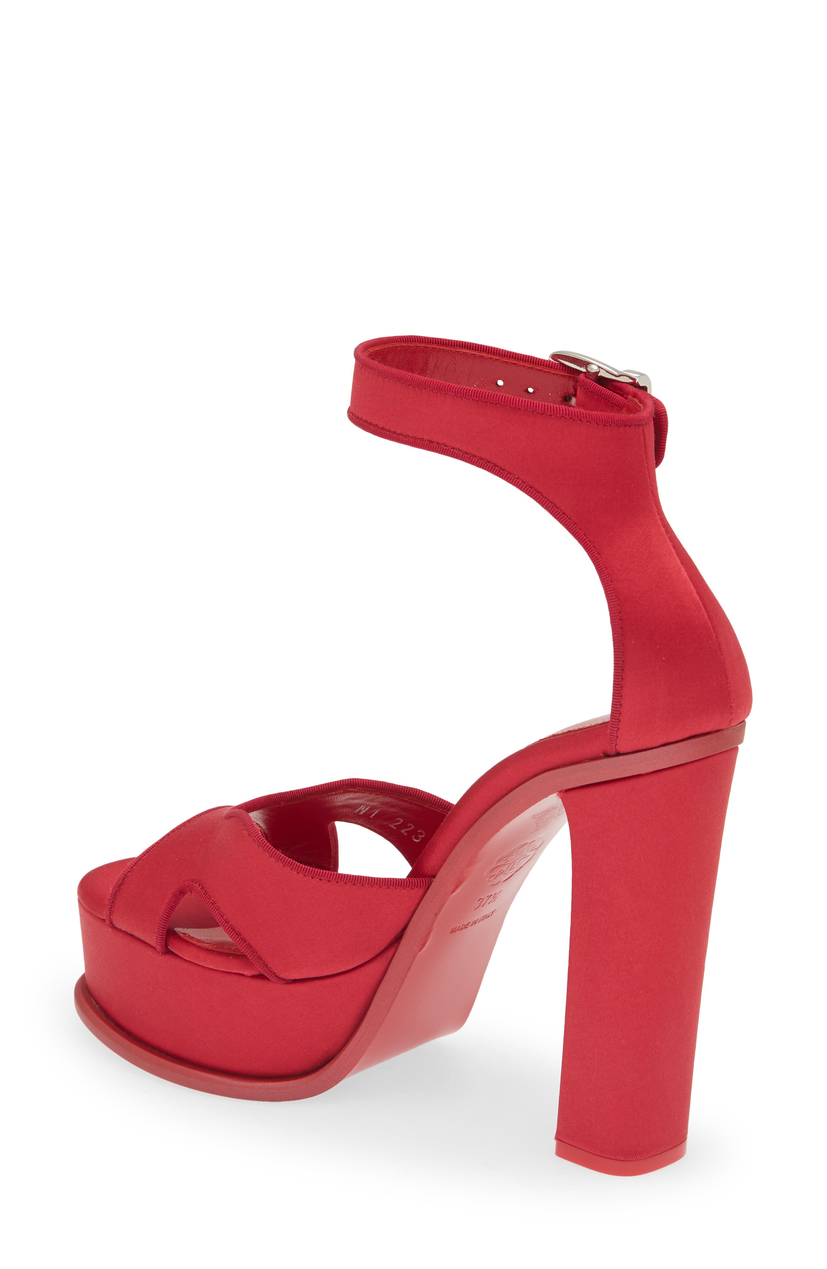 McQueen Butterfly Ankle Strap Platform Sandal, Alternate, color, 