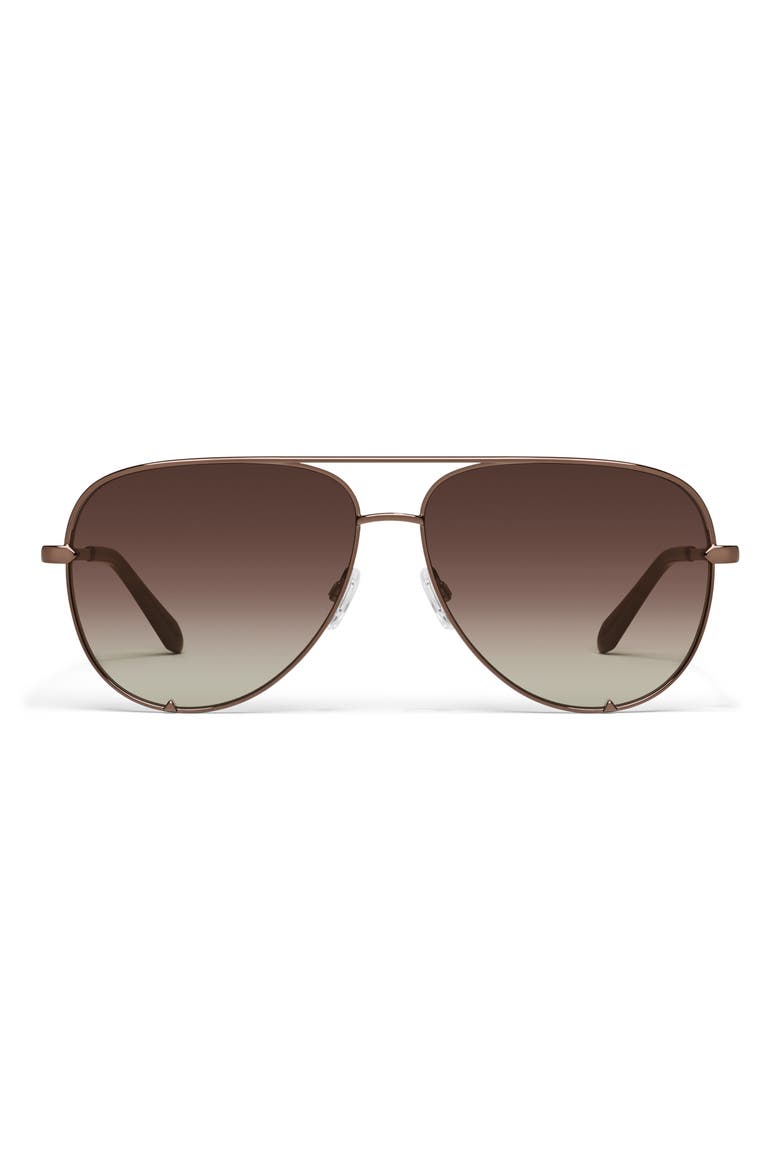 High Key 64mm Oversize Aviator Sunglasses, Main, color, CHOCOLATE/ DARK BROWN