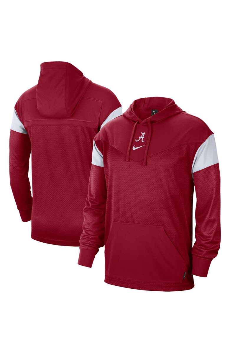 Nike Men's Nike Crimson Alabama Crimson Tide Sideline Jersey Pullover Hoodie, Main, color, Crimson