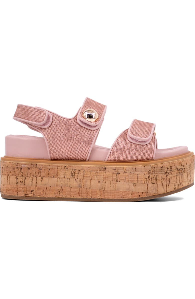 SHUSHOP Lucille Platform Sandal, Alternate, color, Blush Woven