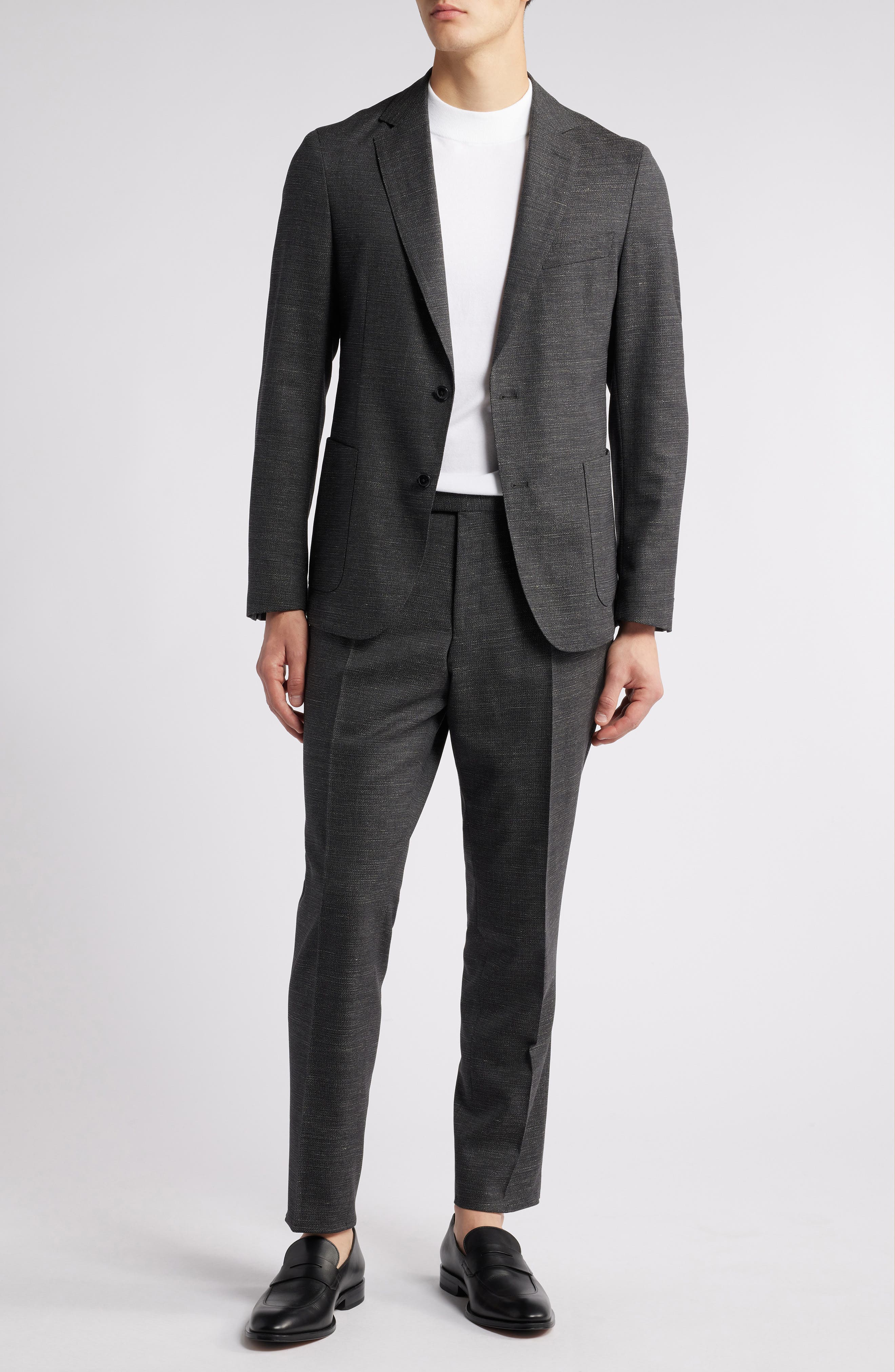 BOSS Hanry Slub Wool Blend Suit (Men) | Nordstromrack