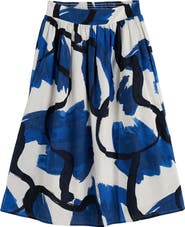 Seasalt Cornwall Mevagissey Organic Cotton Midi Skirt
