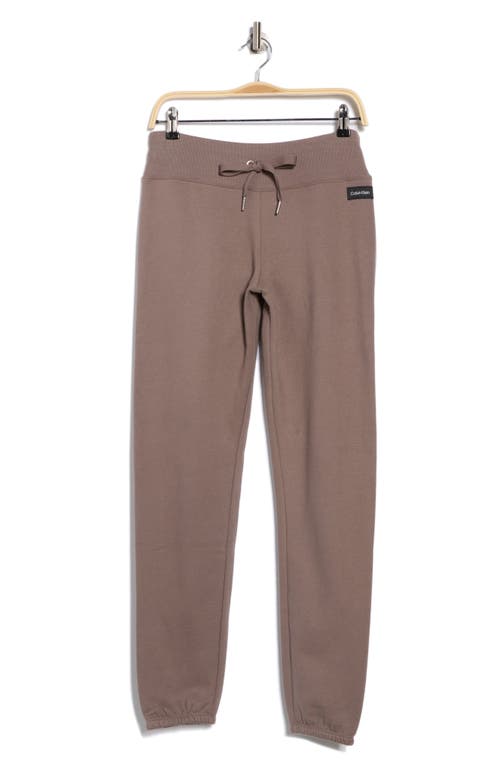 Calvin Klein Performance Logo Patch Slim Fit Sweatpants In Brown