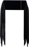 Akris Small Anouk Fringe Velvet Trapezoid Clutch