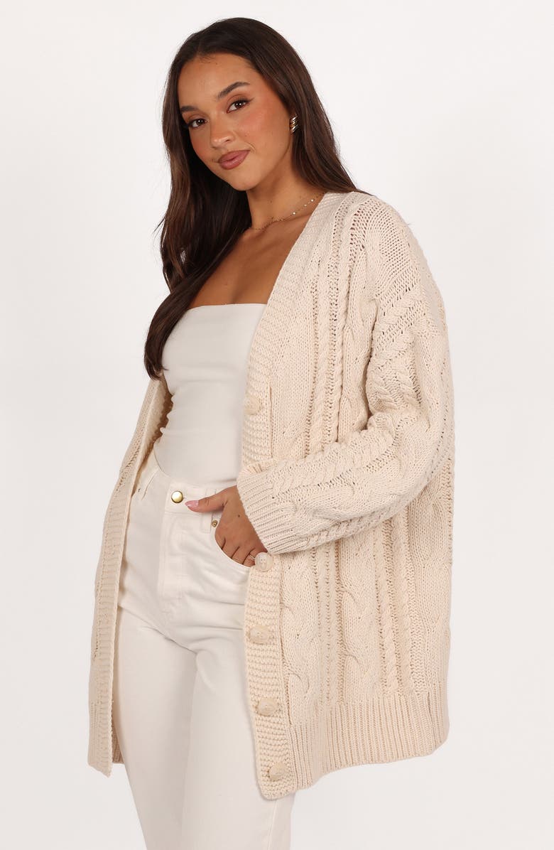 Petal & Pup Monique Cable Stitch Longline Cardigan, Alternate, color, 