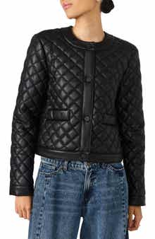 Steve Madden Quilted Faux Leather Jacket