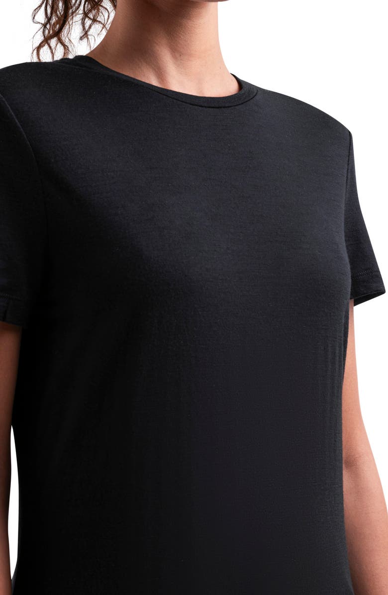 Icebreaker Tech Lite III Merino Wool Crewneck Shirt, Alternate, color, Black