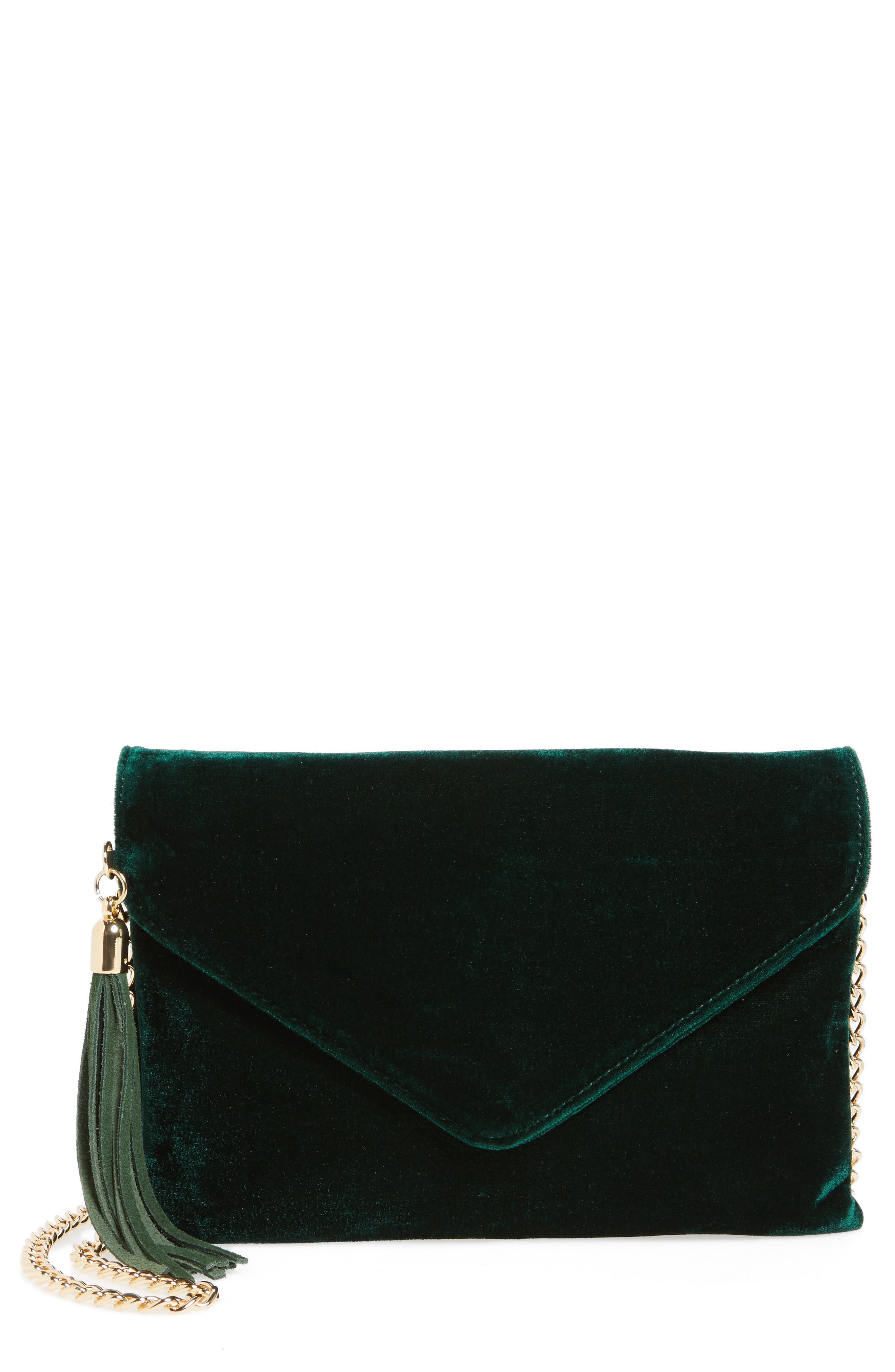 BP. Tassel Velvet Crossbody Bag, Main, color, 